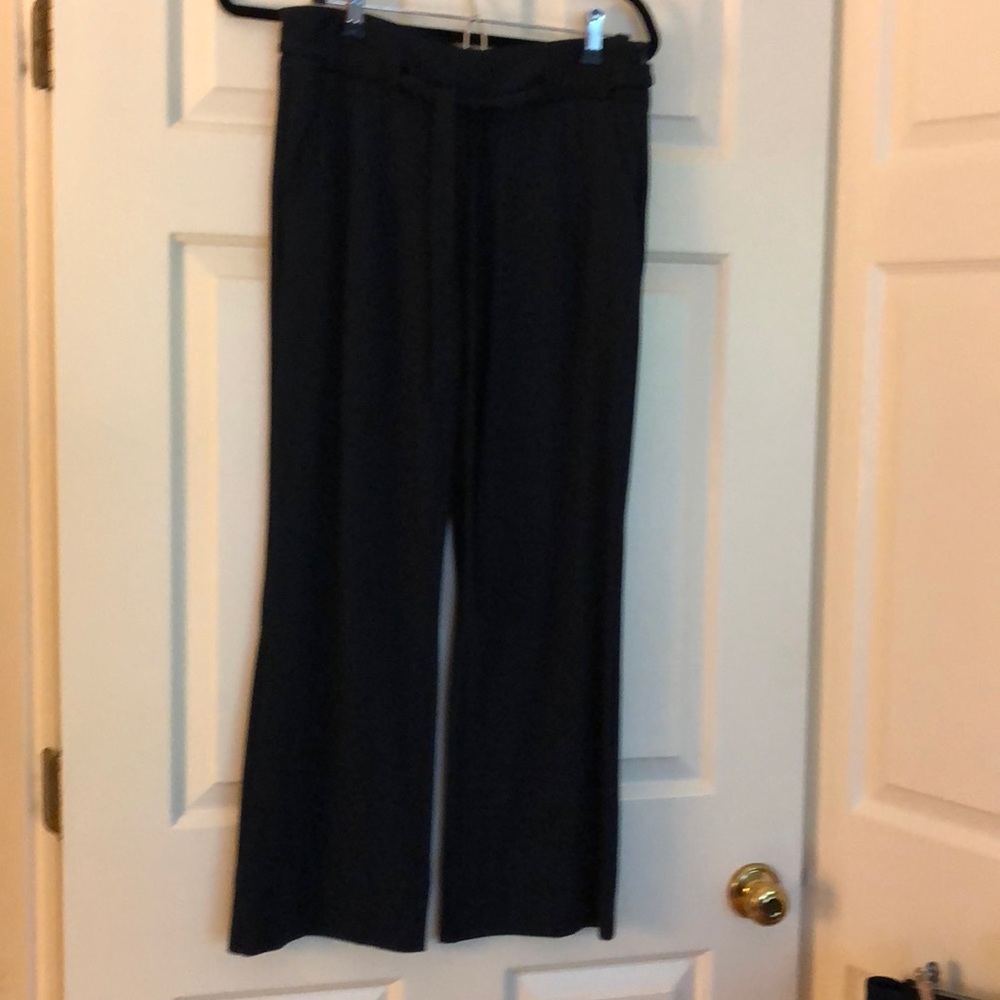 Easy crop wide leg dress pant
